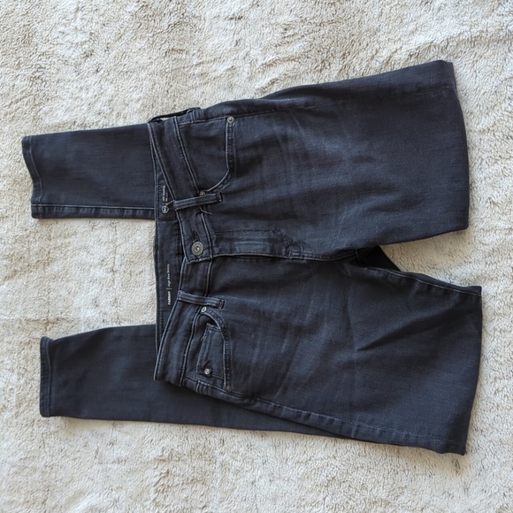 AG Adriano Goldschmied Faded Black Farrah High Rise Skinny Jean Size 25 Waist 26 - Picture 5 of 6